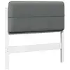 Image de Vidaxl tête de lit capitonnée blanc et gris clair 90 cm pin massif