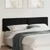Image de Tête De Lit Capitonnée Marron Et Noir 200 Cm Pin Massif Vidaxl