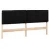 Image de Vidaxl tête de lit capitonnée marron et noir 200 cm pin massif