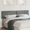 Image de Tête De Lit Capitonnée Blanc Et Gris Clair 180 Cm Pin Massif Vidaxl