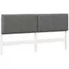Image de Vidaxl tête de lit capitonnée blanc et gris clair 180 cm pin massif