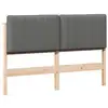 Image de Vidaxl tête de lit capitonnée marron et gris clair 140 cm pin massif