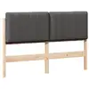 Image de Vidaxl tête de lit capitonnée brun et gris foncé 135 cm pin massif