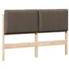 Image de Vidaxl tête de lit capitonnée marron et taupe 135 cm pin massif