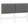 Image de Tête de lit en pin massif - vidaXL - Blanc et Gris Clair - 140x12x845 cm - Design moderne - Facile à nettoyer - Durable