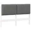 Image de Vidaxl tête de lit capitonnée blanc et gris clair 135 cm pin massif