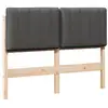 Image de Vidaxl tête de lit capitonnée brun et gris foncé 120 cm pin massif