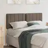 Image de Tête De Lit Capitonnée Marron Et Taupe 120 Cm Pin Massif Vidaxl