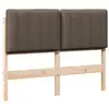 Image de Vidaxl tête de lit capitonnée marron et taupe 120 cm pin massif