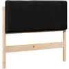 Image de Vidaxl tête de lit capitonnée marron et noir 100 cm pin massif