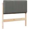 Image de Vidaxl tête de lit capitonnée marron et gris clair 90 cm pin massif