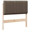 Image de Tête de lit capitonnée - vidaXL - Marron et Taupe - Pin massif - 90 cm - 12x96x84.5 cm - Design moderne