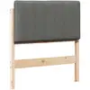 Image de Vidaxl tête de lit capitonnée marron et gris clair 80 cm pin massif