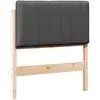 Image de Vidaxl tête de lit capitonnée brun et gris foncé 80 cm pin massif