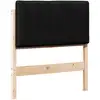 Image de Vidaxl tête de lit capitonnée marron et noir 75 cm pin massif