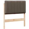 Image de Tête de lit capitonnée - vidaXL - Marron et Taupe - Pin massif - 75 cm - 805x12x845 cm - Facile à nettoyer