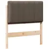 Image de Vidaxl tête de lit capitonnée marron et taupe 75 cm pin massif
