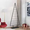 Image de Arbre De Noël En Métal Avec Support Noir 210 Cm Acier Vidaxl