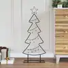 Image de Arbre De Noël En Métal Avec Support Noir 90,5 Cm Acier Vidaxl