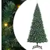 Image de Arbre De Noël Artificiel Pré-éclairé Avec Ensemble De Boules Vidaxl
