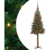 Image de Vidaxl sapin mince vert 150 cm pvc et bois de pin massif
