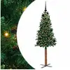 Image de Vidaxl sapin mince vert 150 cm pvc et bois de pin massif