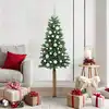 Image de Sapin De Noël Mince Vert 150 Cm Pvc Et Bois De Pin Massif Vidaxl