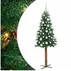Image de Vidaxl sapin mince vert 150 cm pvc et bois de pin massif