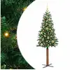 Image de Vidaxl sapin mince vert 150 cm pvc et bois de pin massif