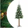 Image de Vidaxl sapin mince vert 150 cm pvc et bois de pin massif