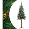 Image de Vidaxl sapin mince vert 150 cm pvc et bois de pin massif