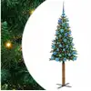 Image de Vidaxl sapin mince vert 150 cm pvc et bois de pin massif