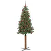 Image de Vidaxl sapin mince vert 180 cm pvc et bois de pin massif