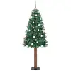 Image de Vidaxl sapin mince vert 210 cm pvc et bois de pin massif