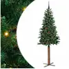 Image de Vidaxl sapin mince vert 210 cm pvc et bois de pin massif