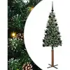 Image de Vidaxl sapin mince vert 150 cm pvc et bois de pin massif