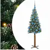 Image de Vidaxl sapin mince vert 150 cm pvc et bois de pin massif