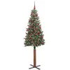 Image de Vidaxl sapin mince vert 180 cm pvc et bois de pin massif