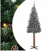 Image de Vidaxl sapin mince vert 180 cm pvc et bois de pin massif