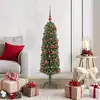 Image de Sapin De Noël Artificiel Vert 120 Cm Pvc Et Acier Et Plastique Vidaxl