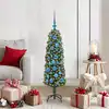 Image de Sapin De Noël Artificiel Vert 120 Cm Pvc Et Acier Et Plastique Vidaxl