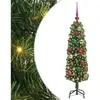 Image de Vidaxl sapin artificiel vert 120 cm pvc et acier et plastique
