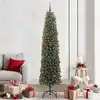 Image de Sapin De Noël Artificiel Vert 210 Cm Pvc Et Acier Et Plastique Vidaxl