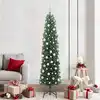 Image de Sapin De Noël Artificiel Vert 210 Cm Pvc Et Acier Et Plastique Vidaxl