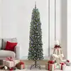 Image de Sapin De Noël Artificiel Vert 210 Cm Pvc Et Acier Et Plastique Vidaxl