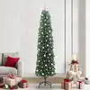 Image de Sapin De Noël Artificiel Vert 240 Cm Pvc Et Acier Et Plastique Vidaxl