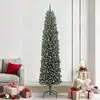 Image de Sapin De Noël Artificiel Vert 240 Cm Pvc Et Acier Et Plastique Vidaxl