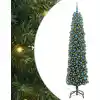 Image de Sapin De Noël Artificiel Vert 240 Cm Pvc Et Acier Et Plastique Vidaxl