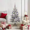 Image de Arbre De Noël Artificiel Pré-éclairé Avec Ensemble De Boules Vidaxl
