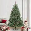 Image de Sapin De Noël Artificiel À Branches Articulées Vert 240 Cm Vidaxl